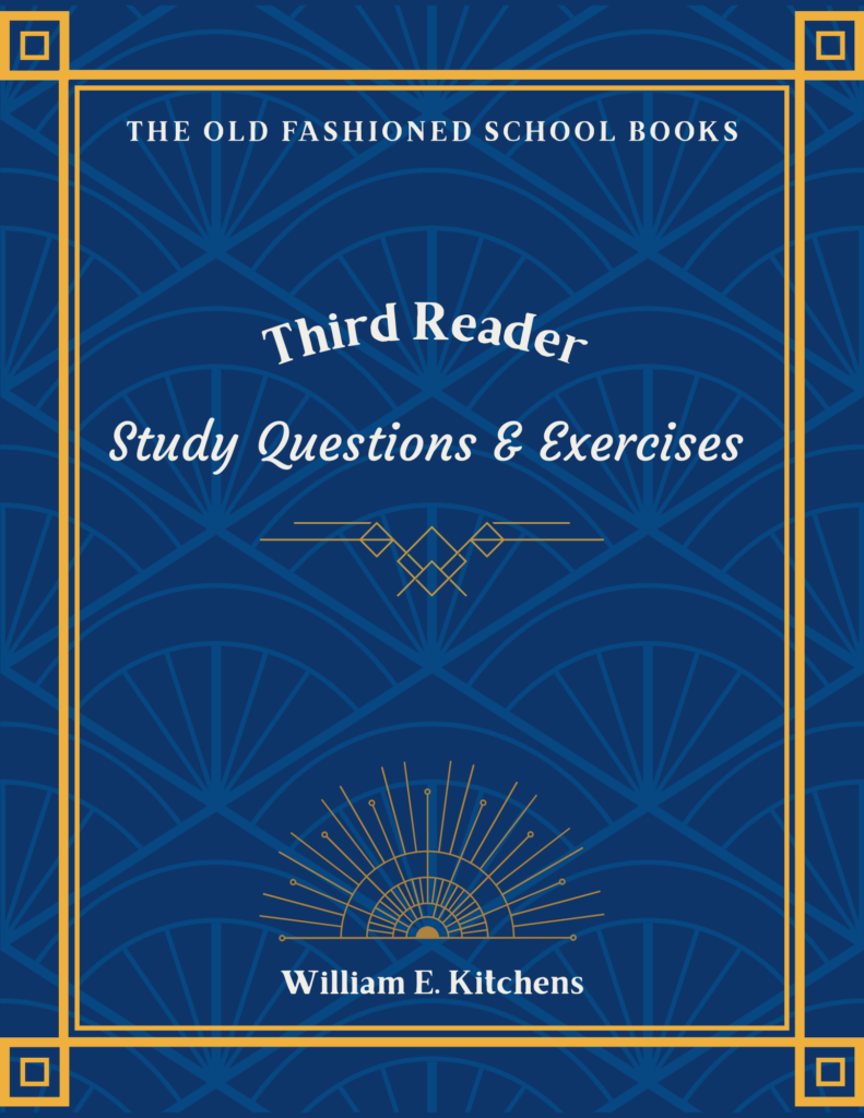 Third Reader Questions and Exercises cover - blue and gold